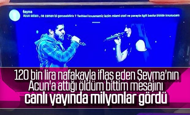 Acun Ilıcalı canlı yayındayken Şeyma mesaj attı