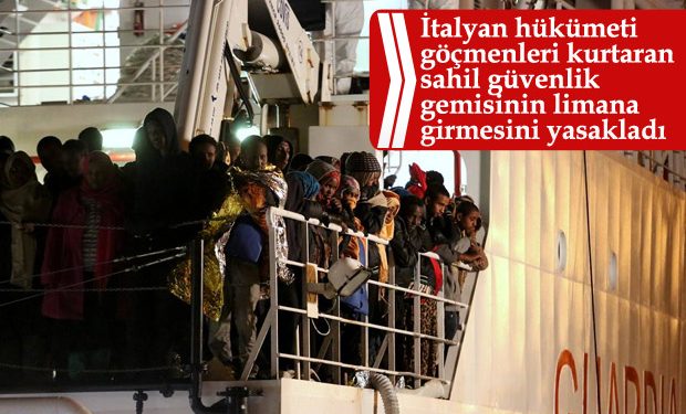 İtalya’da göçmen kurtaran sahil güvenlik gemisine yasak