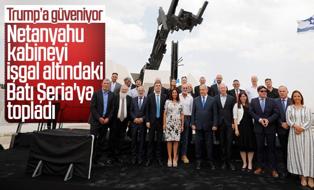 Netanyahu ve kabinesi Batı Şeria’da poz verdi