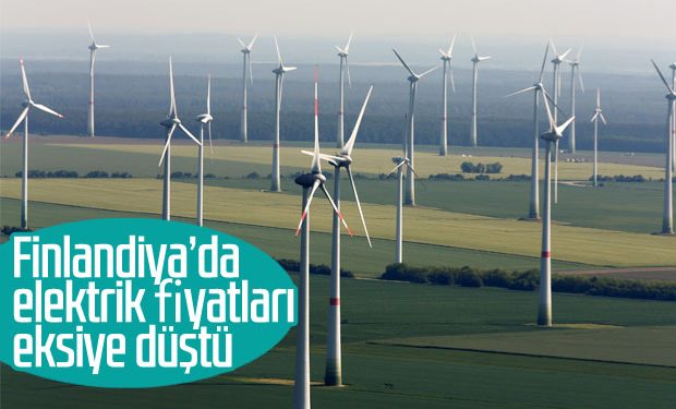 Finlandiya’da elektrik fiyatları eksi değere indi