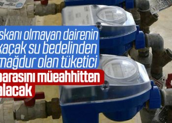 İskanı olmayan dairenin su faturası müeahhitten alınacak