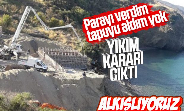 Karaburun’da sit alanına yapılan inşaat yarın yıkılacak