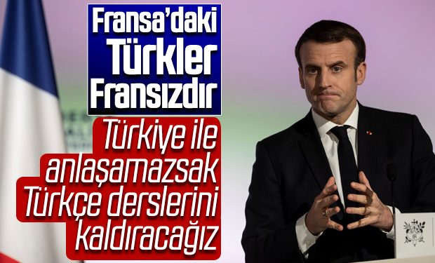 Macron: Türkçe dahil yabancı dil derslerini kaldıracağız