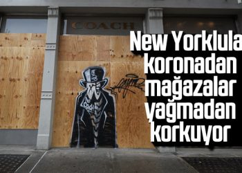 New York’ta vitrinler, yağmaya karşı plakayla kapatıldı