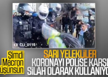 Sarı Yelekliler, polisi korona ile korkuttu