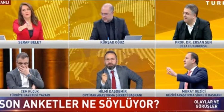 Anket firması sahipleri canlı yayında kavga etti